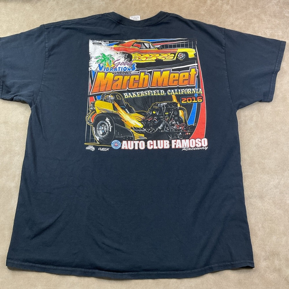 VTG March Meet T-Shirt XL 2016 Vibrations Auto Club Famoso Bakersfield Racing - Picture 2 of 10